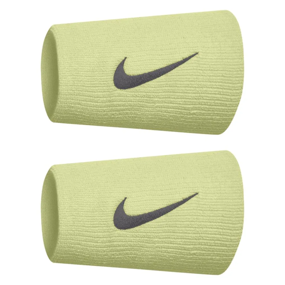 Nike Tennis Premier Doublewide Wristband (Luminous Green/Medium Ash)