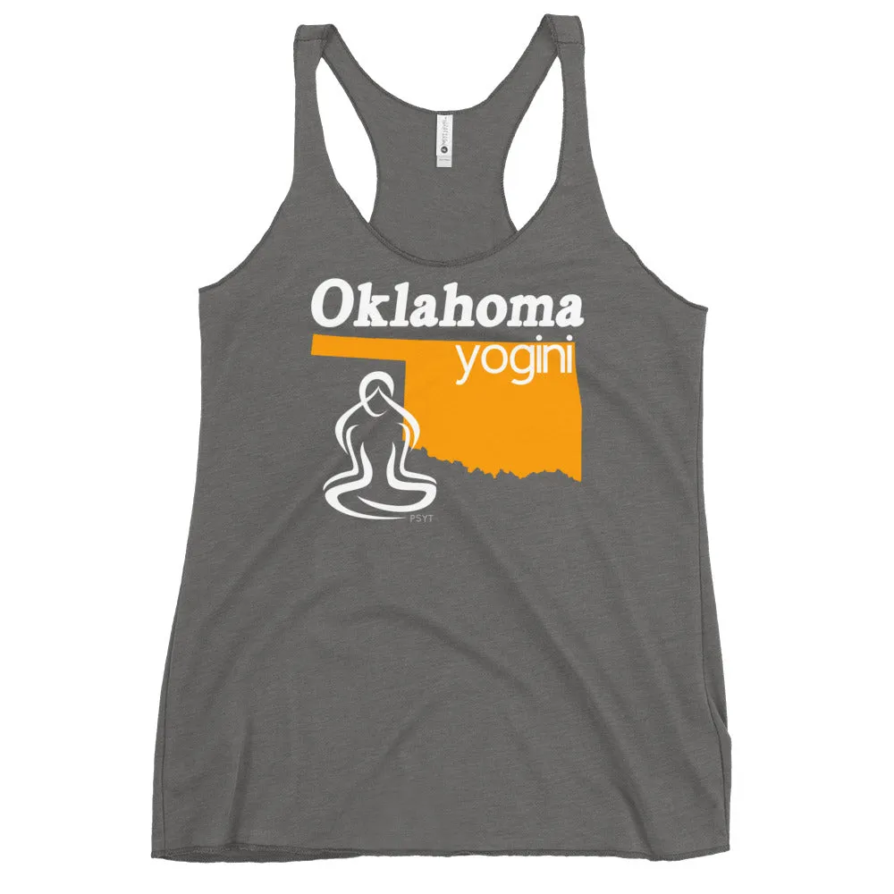 Oklahoma Map Yogini Dark Color Tank Top
