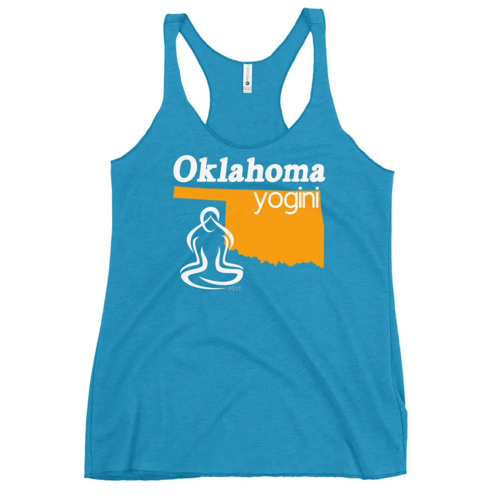 Oklahoma Map Yogini Dark Color Tank Top