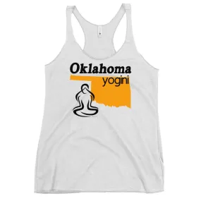 Oklahoma Map Yogini White Tank Top