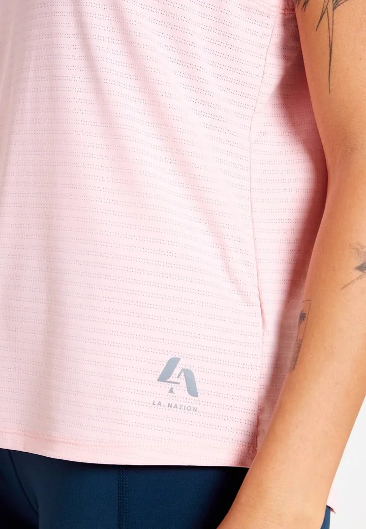 Performance High Neck Vest-Pink