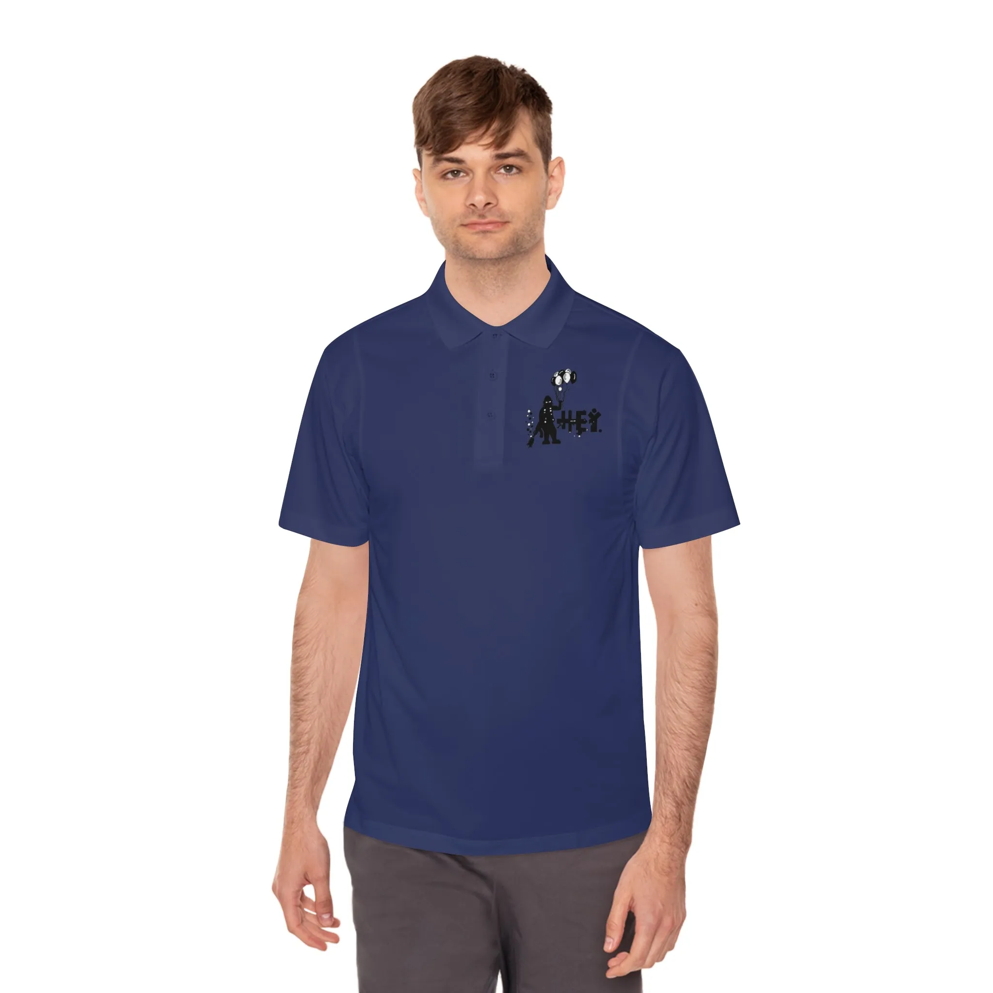 "Hey Balloons" Men's Sport Polo Shirt