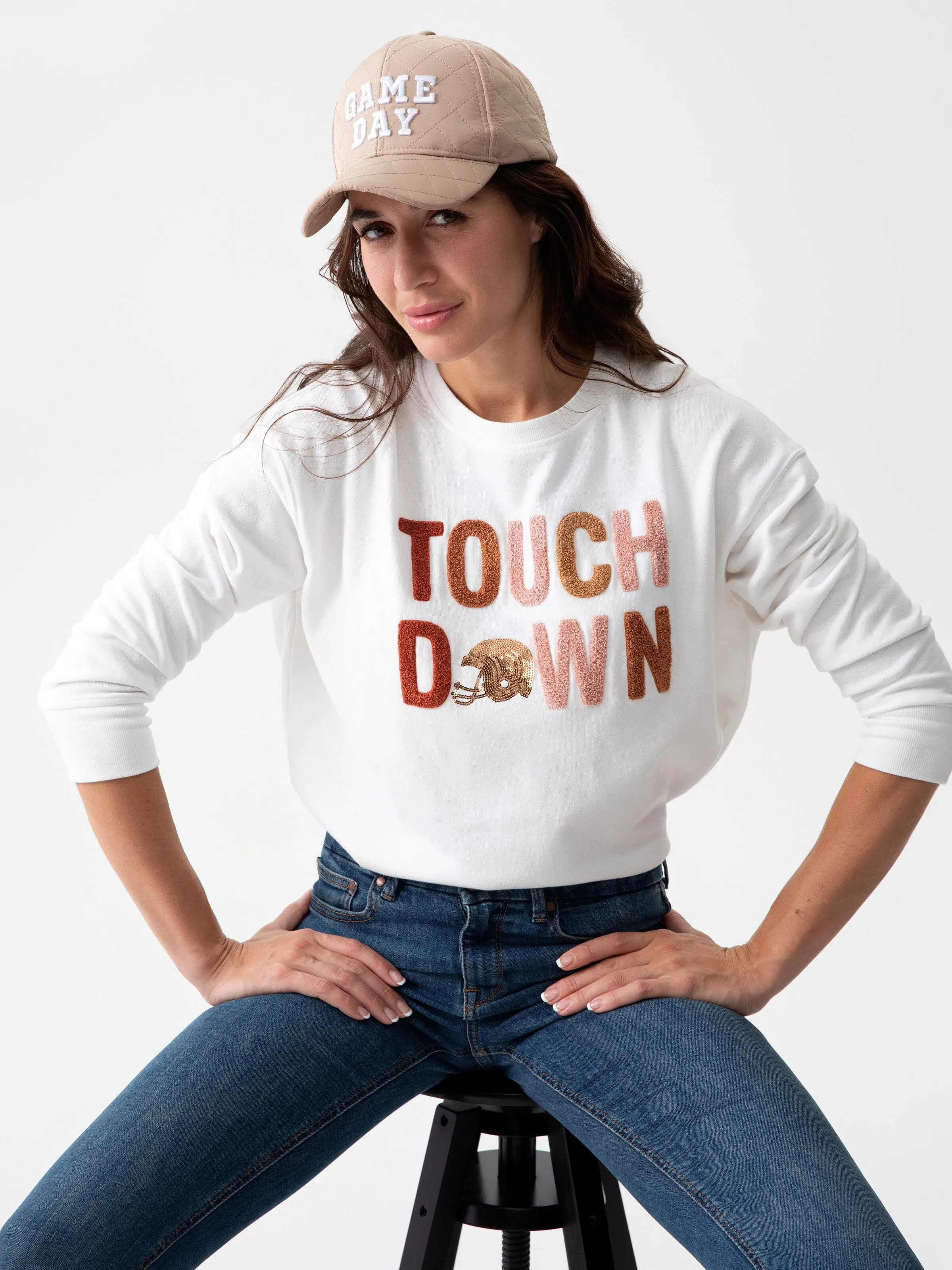 "Touchdown" Sweatshirt | Ivory Shiraleah
