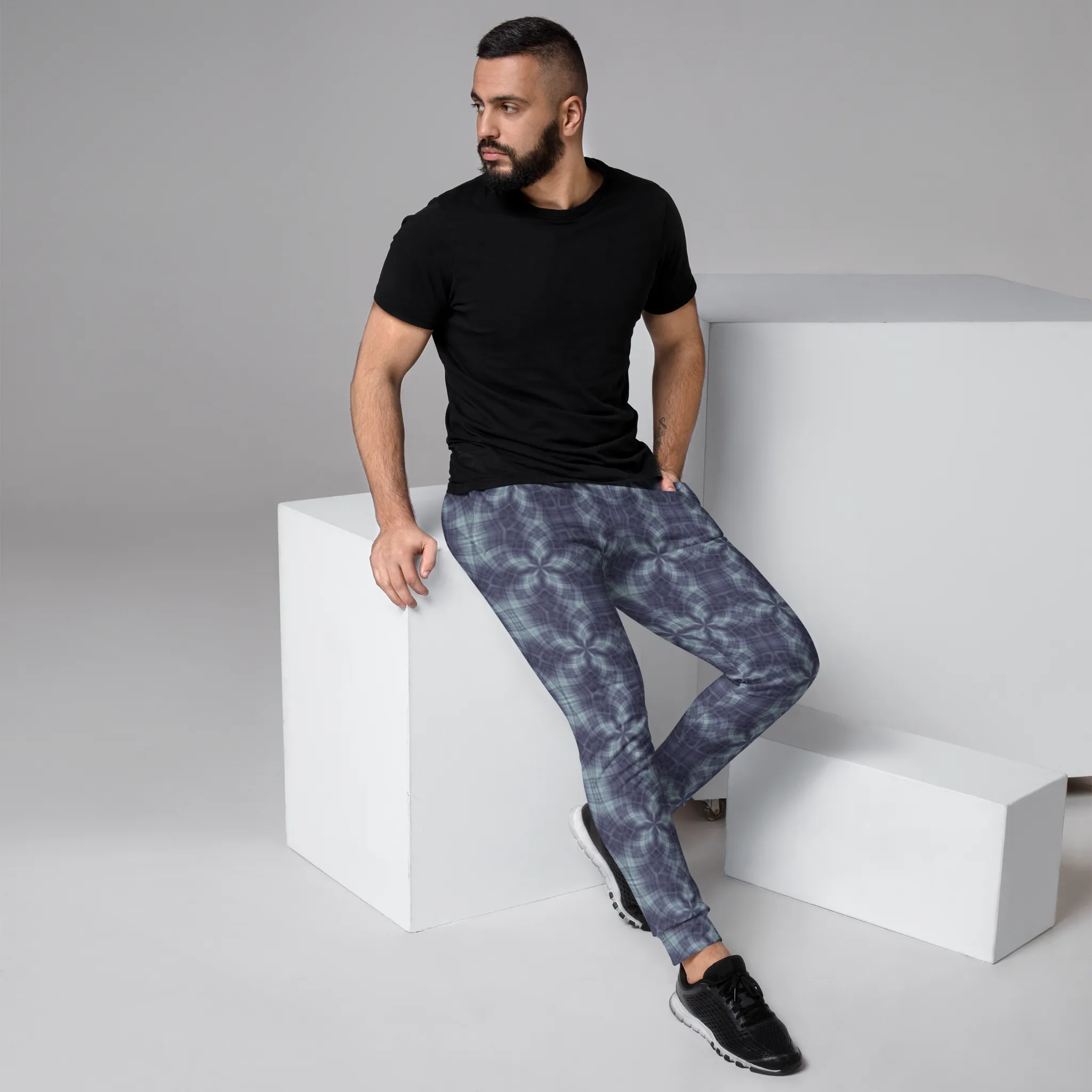 Recursia Argyle Rewired Men's Joggers In Blue