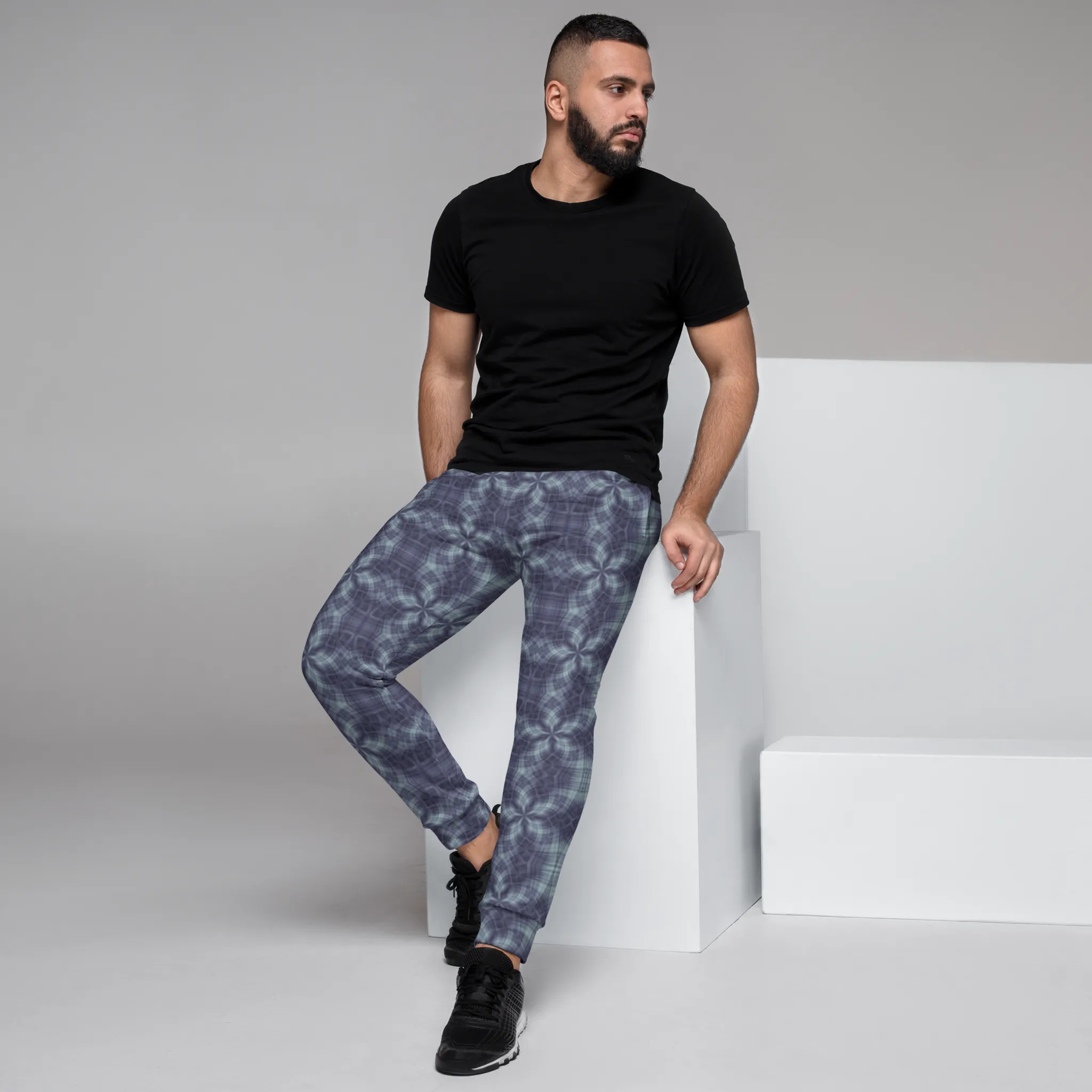 Recursia Argyle Rewired Men's Joggers In Blue