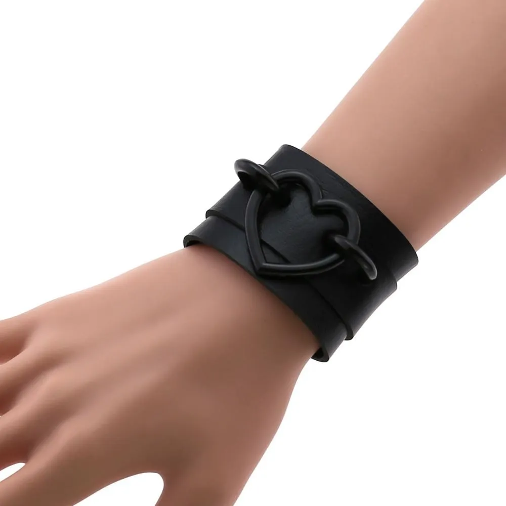 Red and Black Heart Wristband