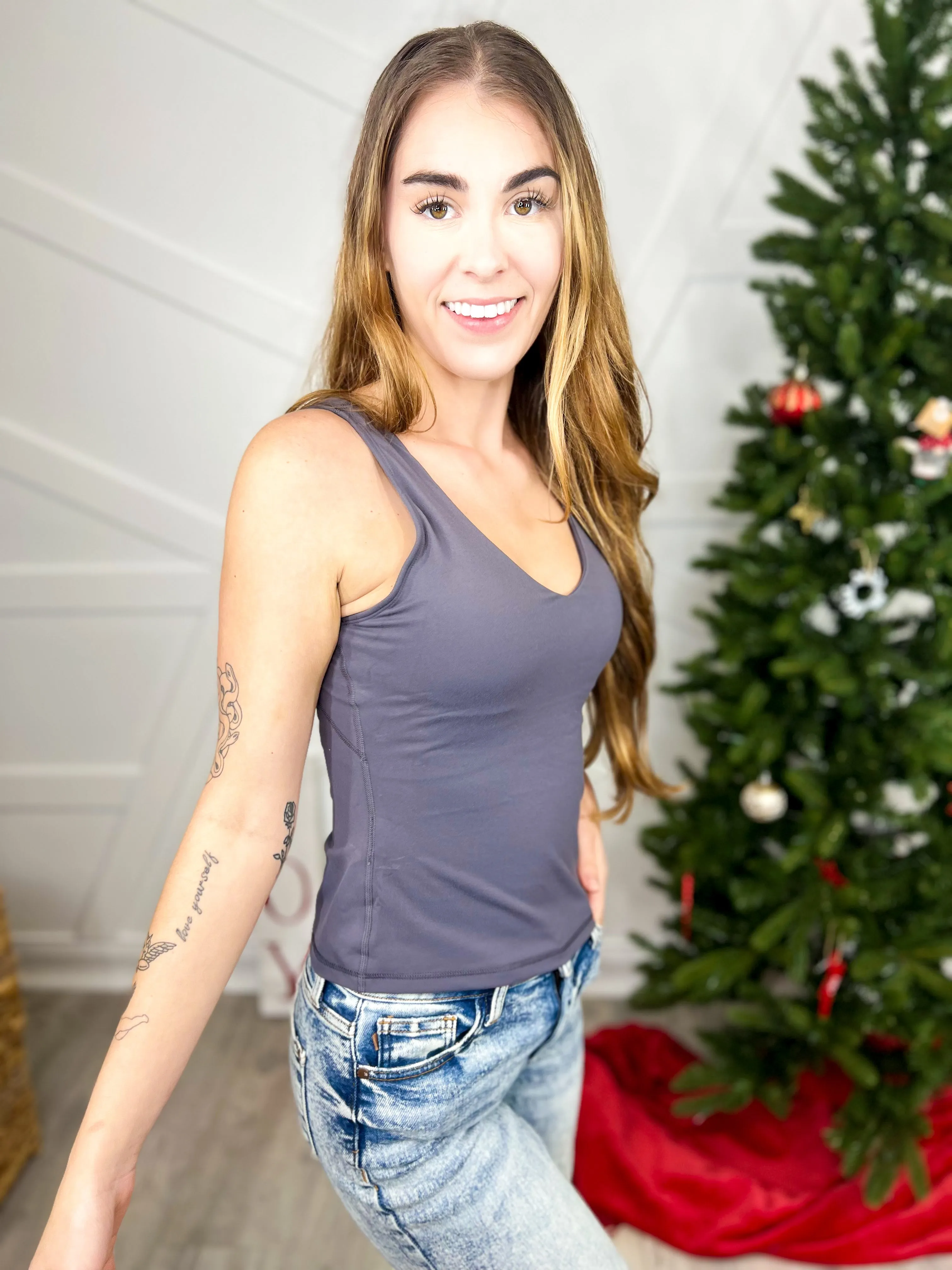 Restock : Body Molding Active Tank- No Bra Needed