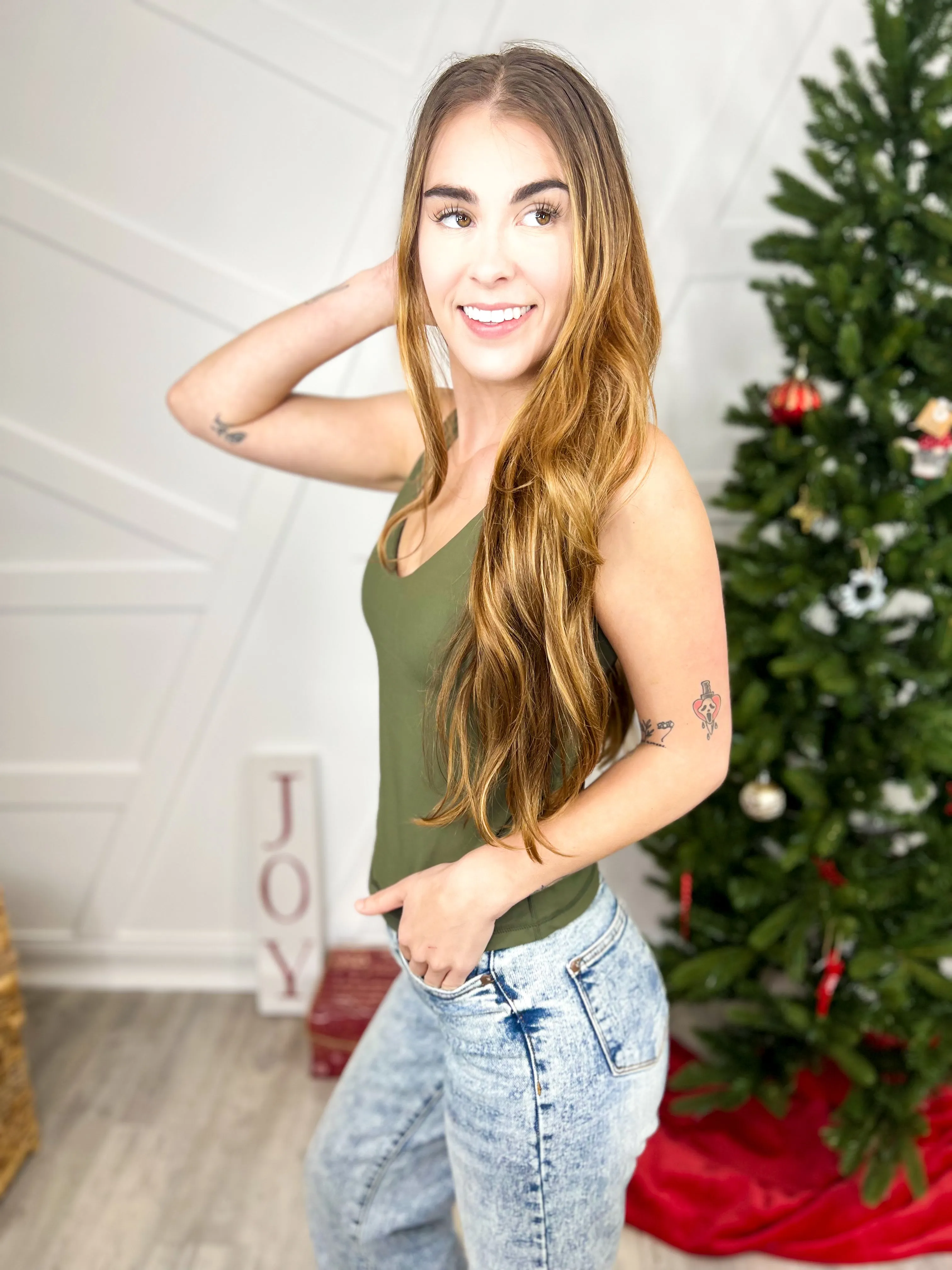Restock : Body Molding Active Tank- No Bra Needed