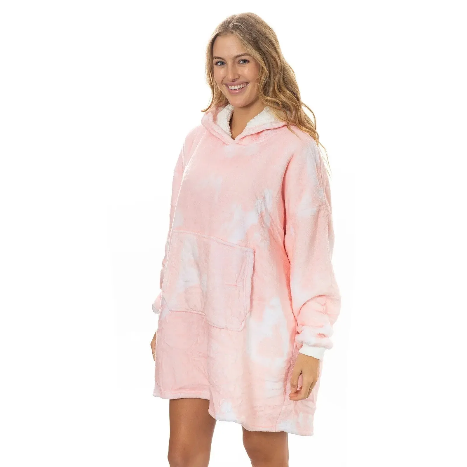 Royal comfort snug hoodie nightwear super soft reversible fleece 750gsm