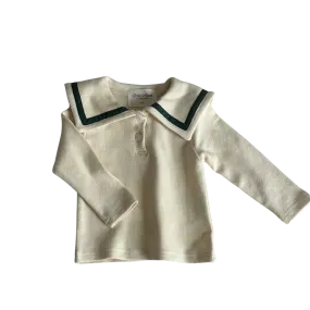 Sailor Top Ivory with Green Trim