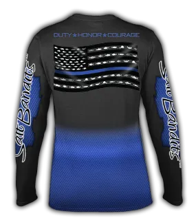 Salt Bandits™ Thin Blue Line Performance Long Sleeve T-shirt