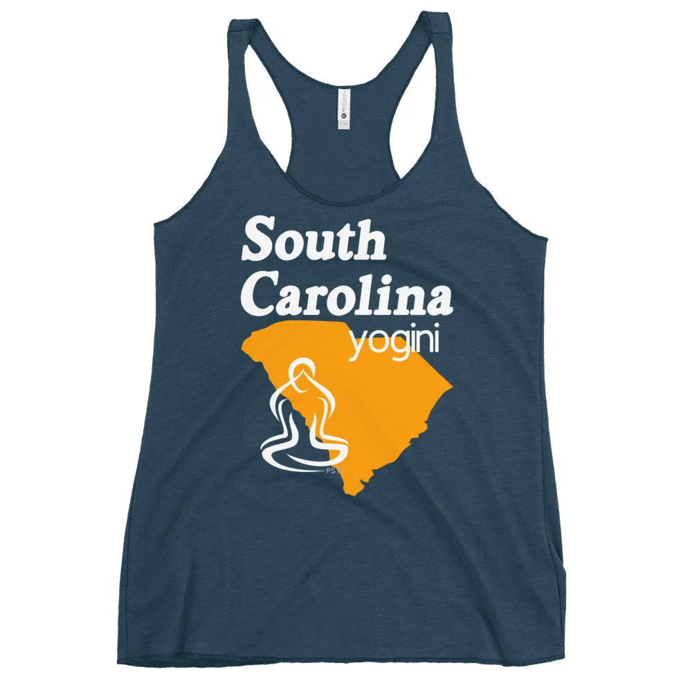 South Carolina Map Yogini Dark Color Tank Top
