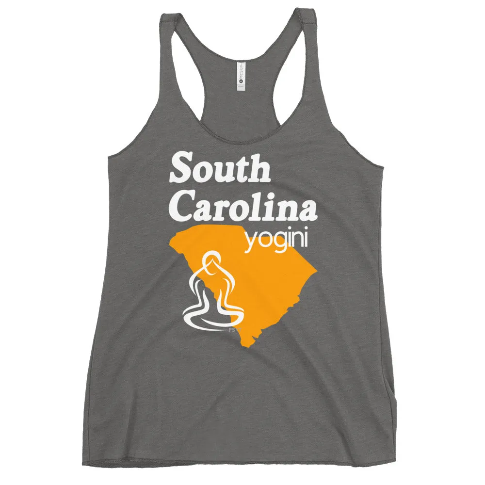South Carolina Map Yogini Dark Color Tank Top