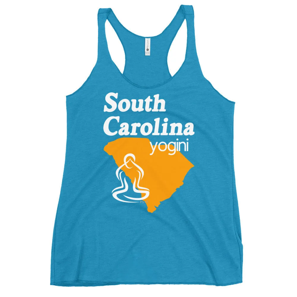 South Carolina Map Yogini Dark Color Tank Top