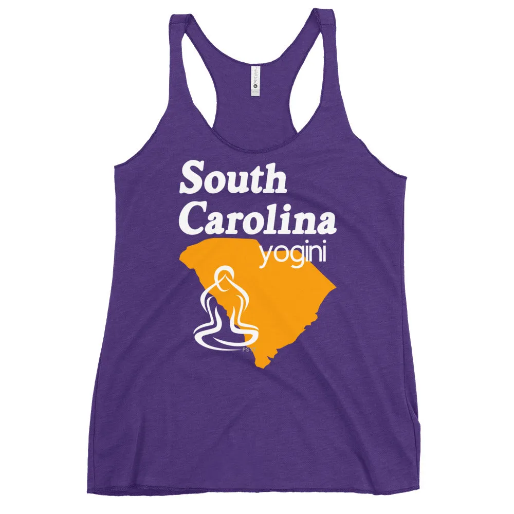 South Carolina Map Yogini Dark Color Tank Top