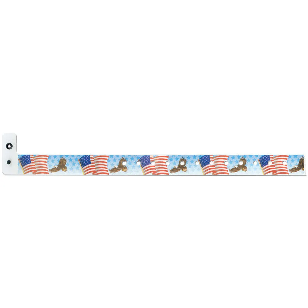 SuperBand® Expressions Plastic Wristbands 3/4" American Eagle Design 4033 (500/Box)