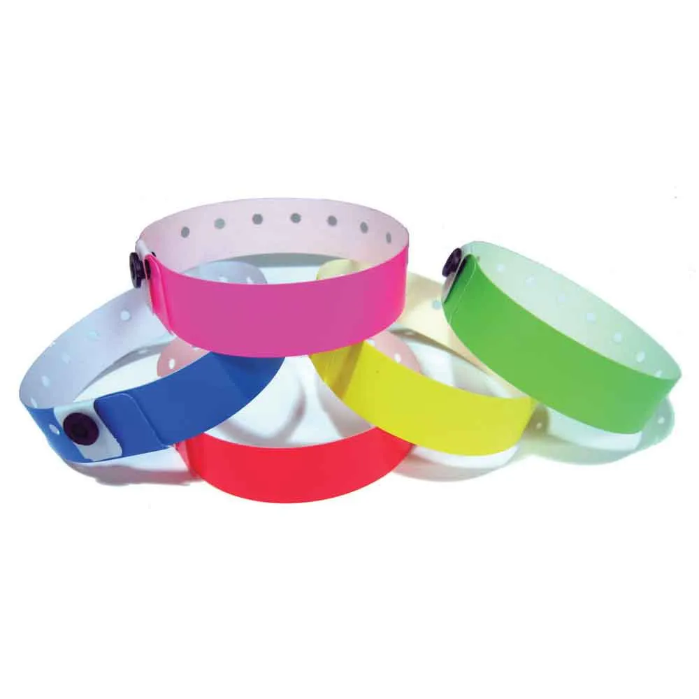 SuperBand® Medium Plastic Wristbands 3/4" 400P Snap Closure (500/Box)