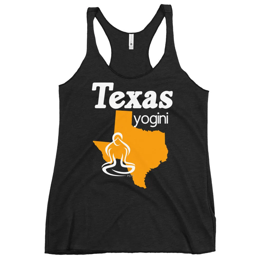 Texas Map Yogini Dark Color Tank Top
