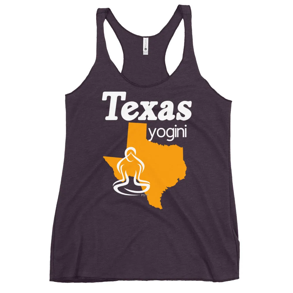 Texas Map Yogini Dark Color Tank Top