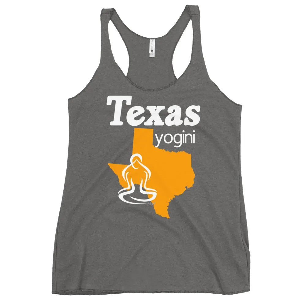 Texas Map Yogini Dark Color Tank Top