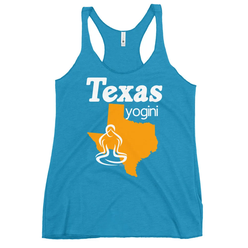 Texas Map Yogini Dark Color Tank Top