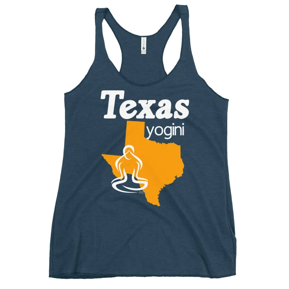 Texas Map Yogini Dark Color Tank Top