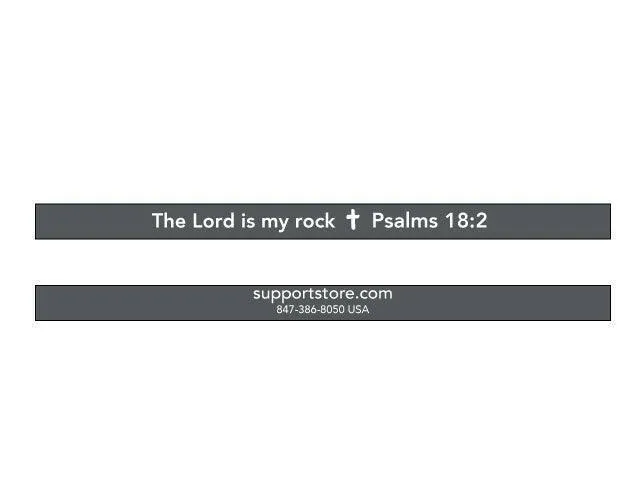 The Lord is my rock Psalms 18:2 Wristband White Letters