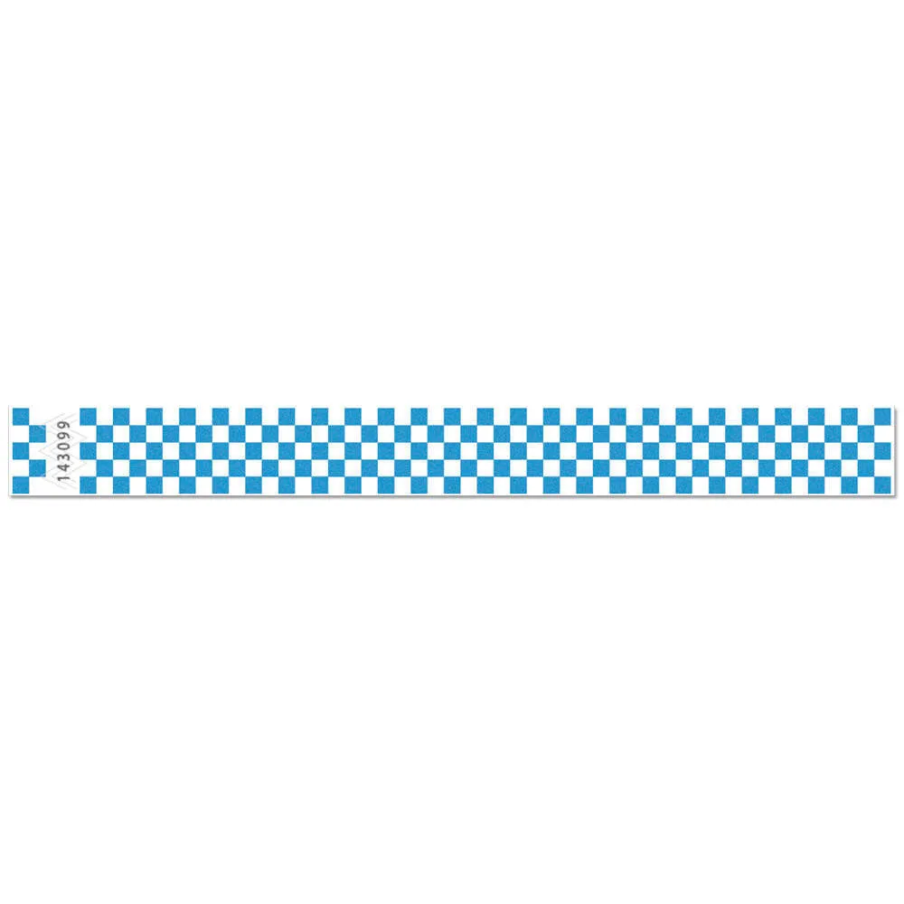 Tytan-Band® Expressions Tyvek® Wristbands 1" Checkerboard Design TX03 (500/Pack)