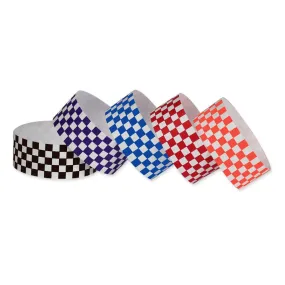 Tytan-Band® Expressions Tyvek® Wristbands 1" Checkerboard Design TX03 (500/Pack)