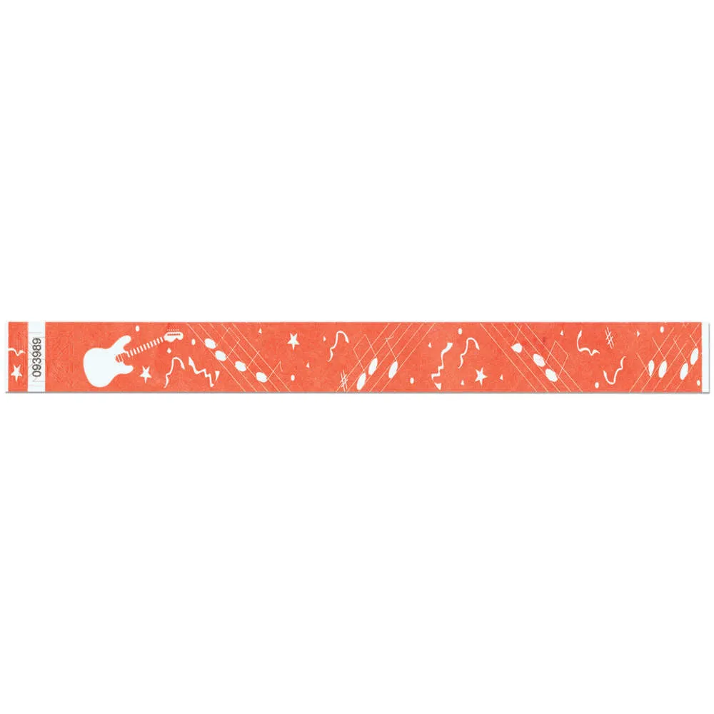 Tytan-Band® Expressions Tyvek® Wristbands 1" Rock Design TX01 (500/Pack)