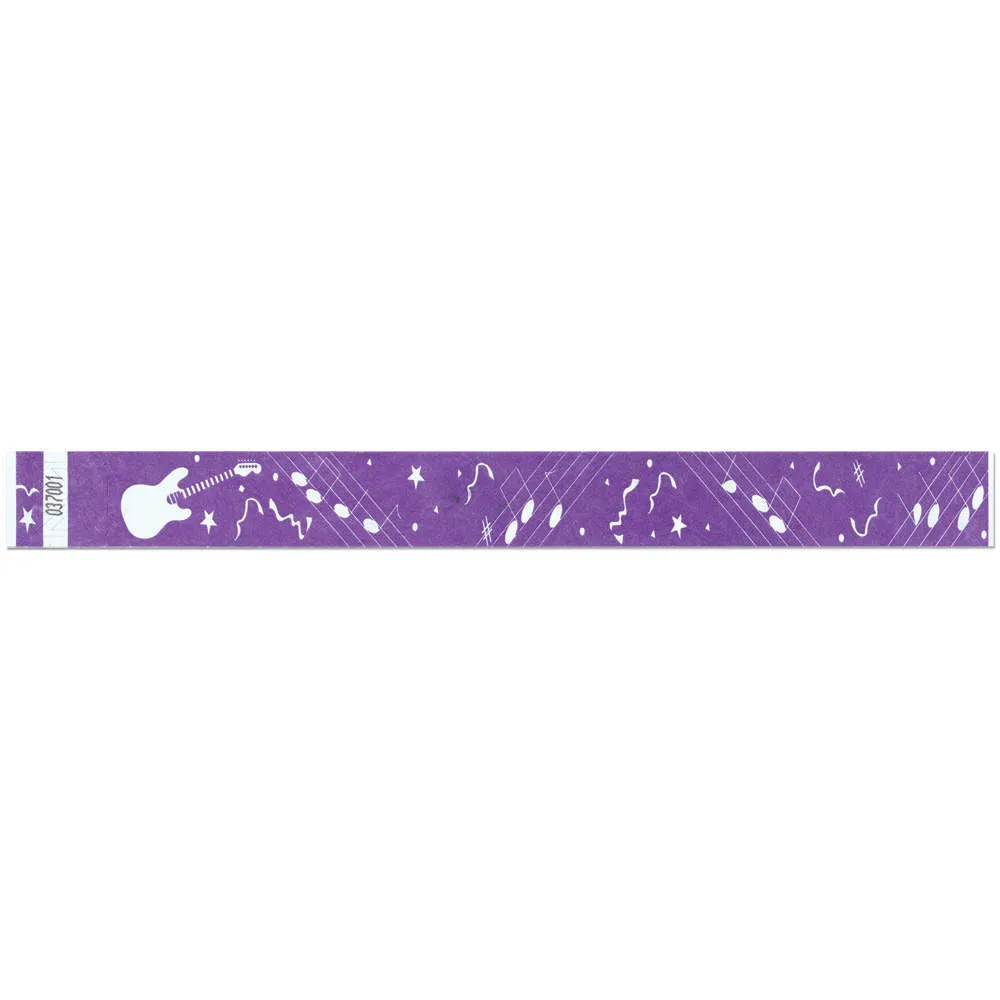 Tytan-Band® Expressions Tyvek® Wristbands 1" Rock Design TX01 (500/Pack)