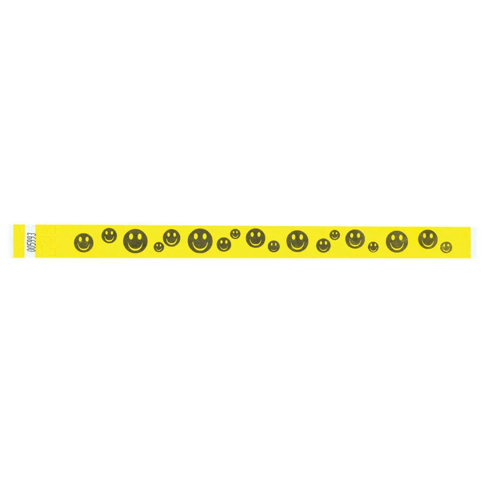 Tytan-Band® Expressions Tyvek® Wristbands 3/4" Happy Faces Design NTX51 (500/Pack)