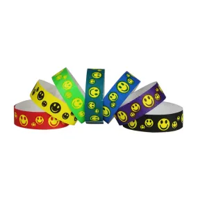 Tytan-Band® Expressions Tyvek® Wristbands 3/4" Happy Faces Design NTX51 (500/Pack)