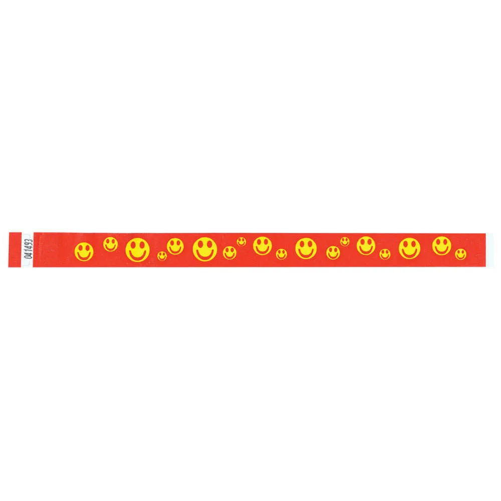 Tytan-Band® Expressions Tyvek® Wristbands 3/4" Happy Faces Design NTX51 (500/Pack)