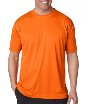 ultraclub(R) men's cool & dry sport performance interlock tee - bright orange (l)