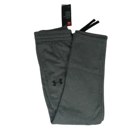 Under Armour Big Boy's Elastic Waist Fleece Pants Gray Black Size Small