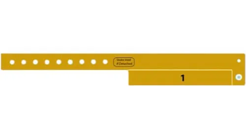 Vinyl Wristbands - 1 Tab