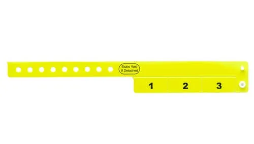 Vinyl Wristbands - 3 Tab