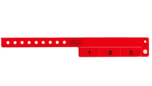 Vinyl Wristbands - 3 Tab