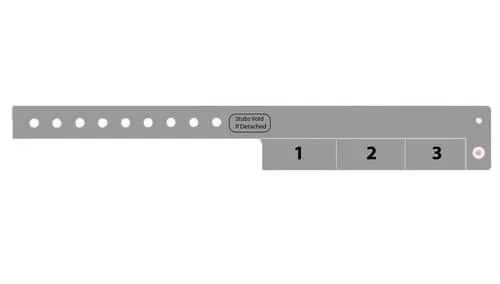 Vinyl Wristbands - 3 Tab