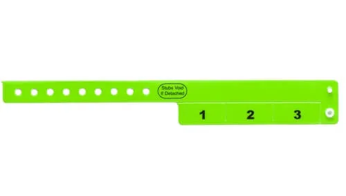 Vinyl Wristbands - 3 Tab