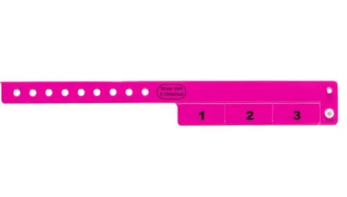 Vinyl Wristbands - 3 Tab