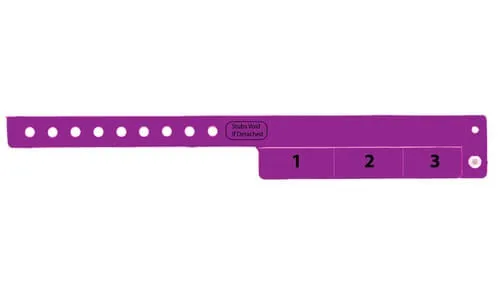 Vinyl Wristbands - 3 Tab