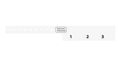 Vinyl Wristbands - 3 Tab