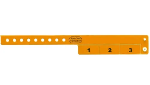Vinyl Wristbands - 3 Tab
