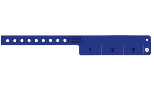 Vinyl Wristbands - 3 Tab