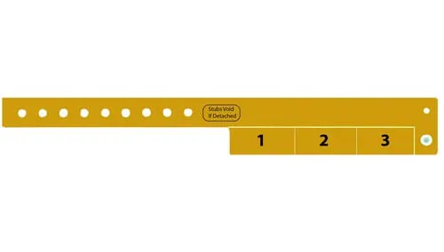 Vinyl Wristbands - 3 Tab