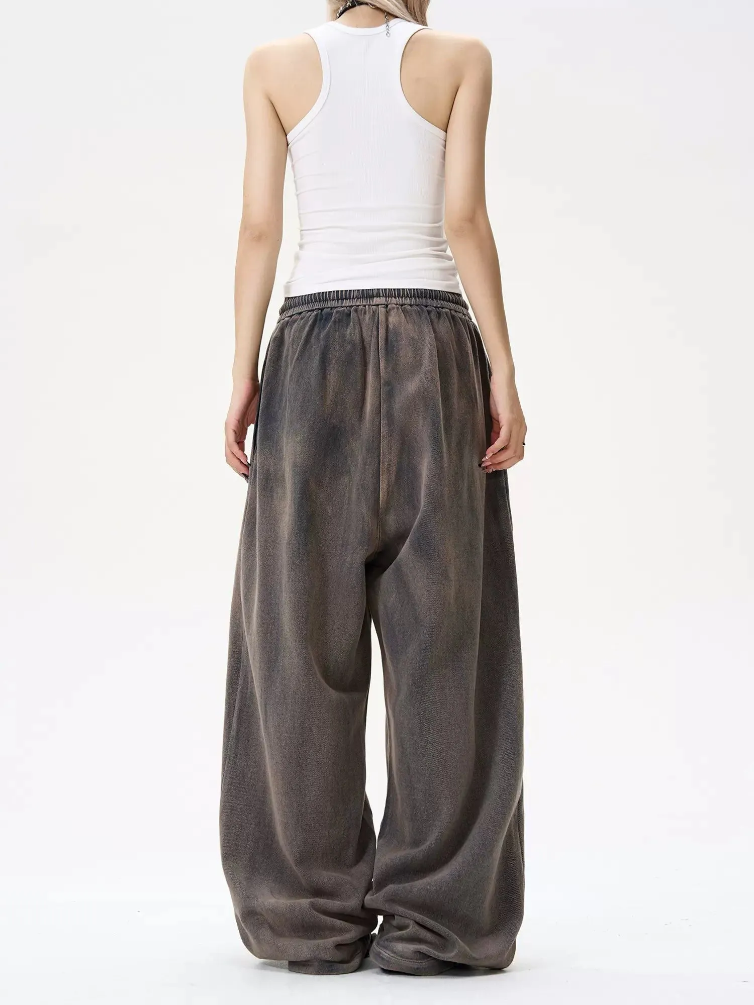 Washed Adjustable Gartered Sweatpants