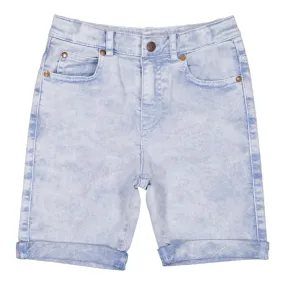 WASHED DENIM SHORTS