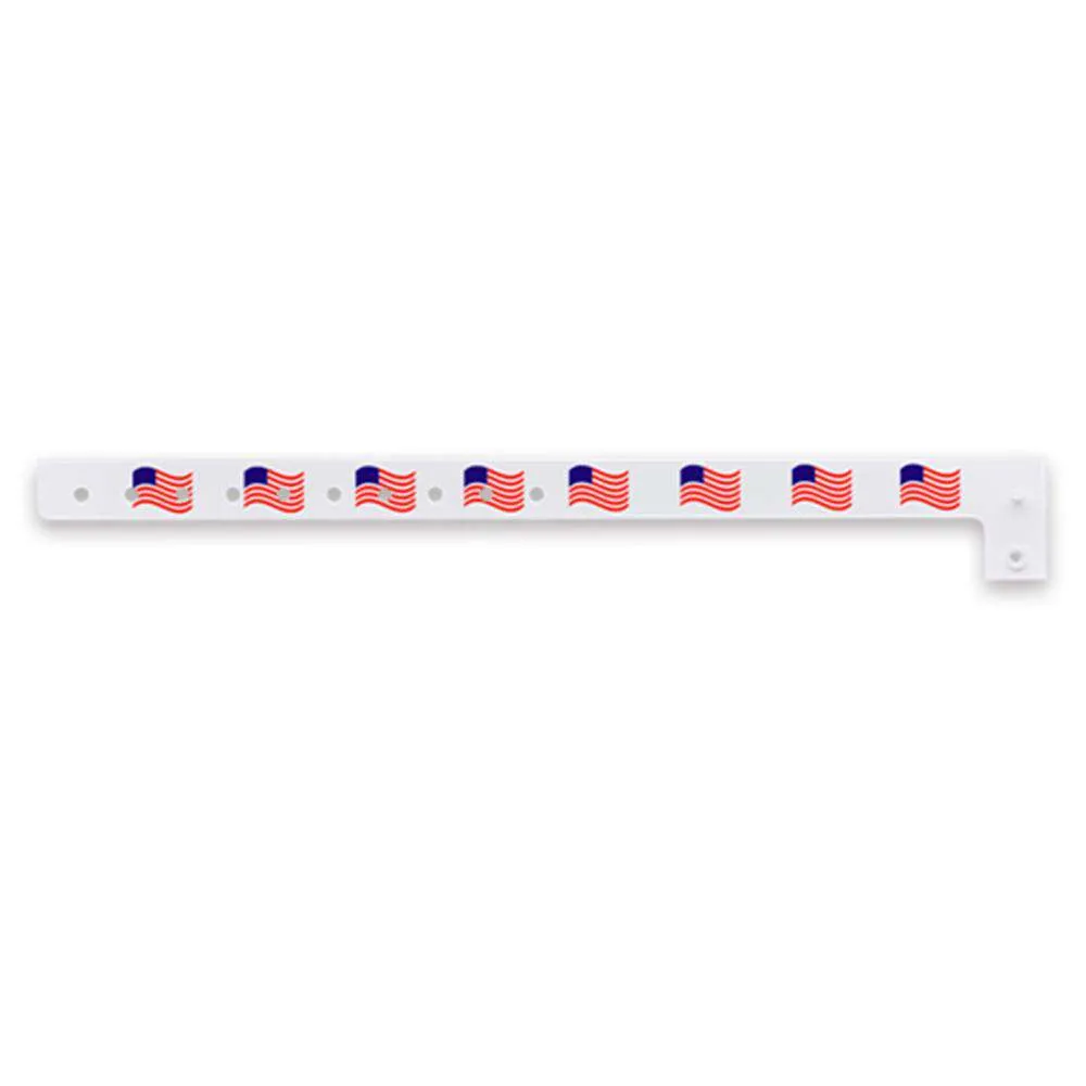 Wavy American Flag Plastic Wristbands
